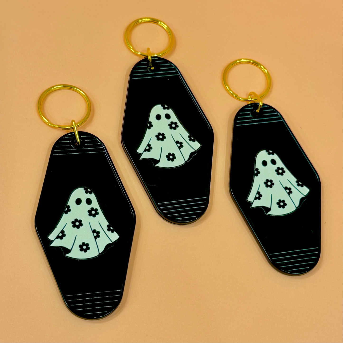 Floral Ghostie Keychain