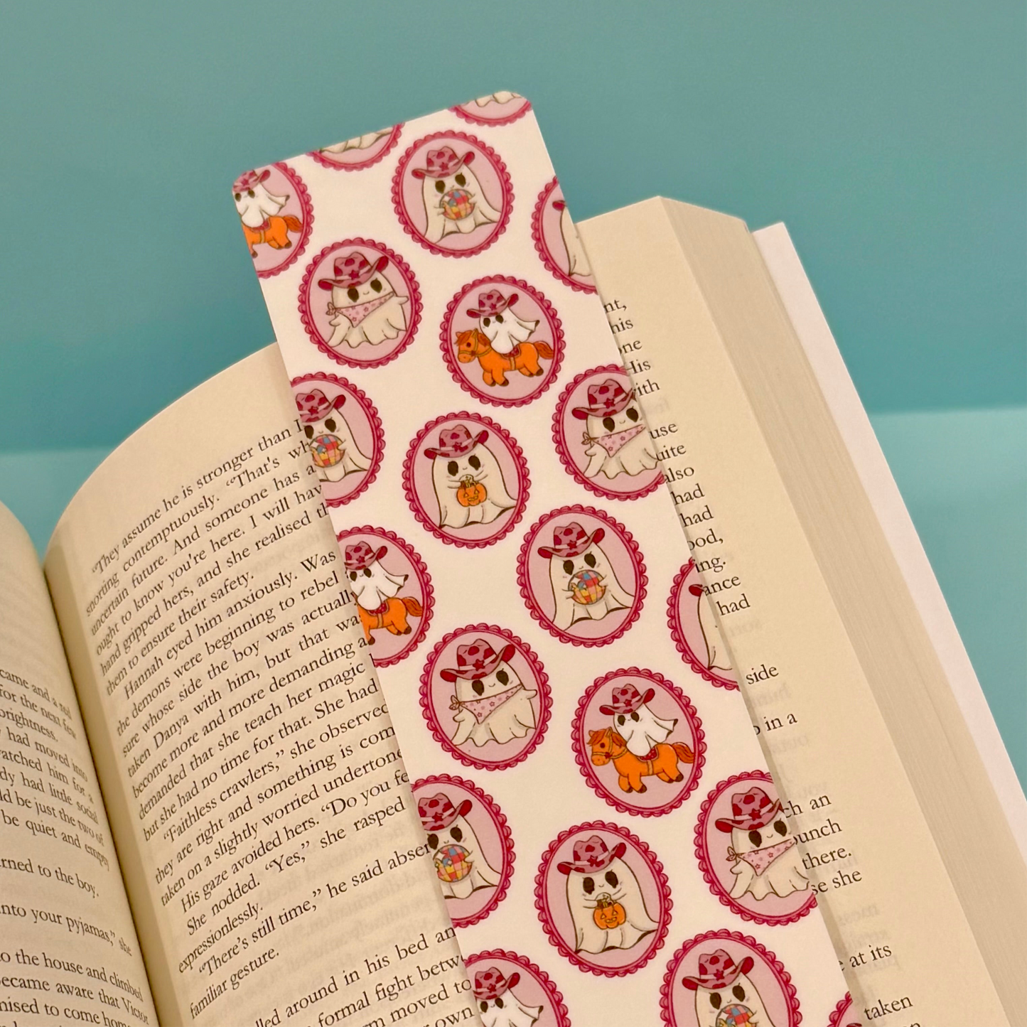 Cowboy Ghosties Laminate Bookmark