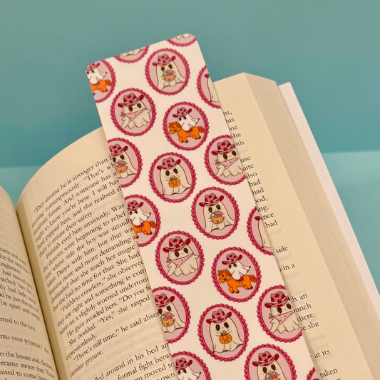 Cowboy Ghosties Laminate Bookmark