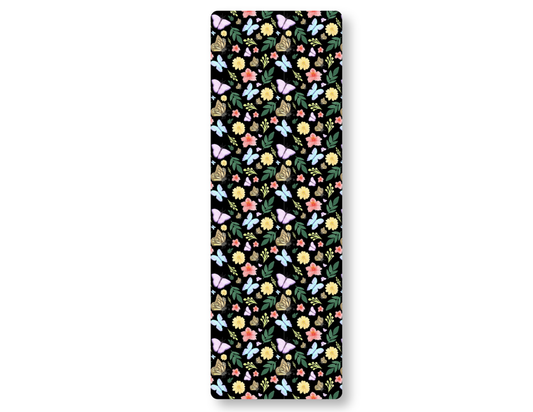 laminate bookmark featuring colorful butterflies and flowers