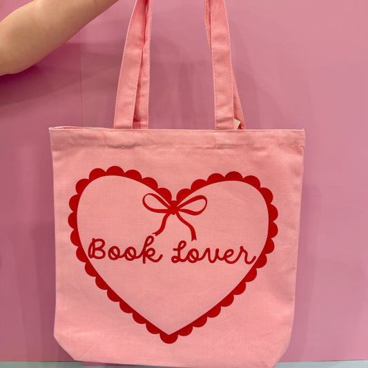 Book Lover Tote Bag - Pink