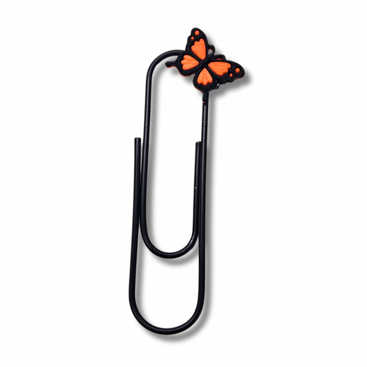 Orange Butterfly Paper Clip Bookmark