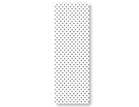 Laminate Bookmark with a polka dot pattern on a white background