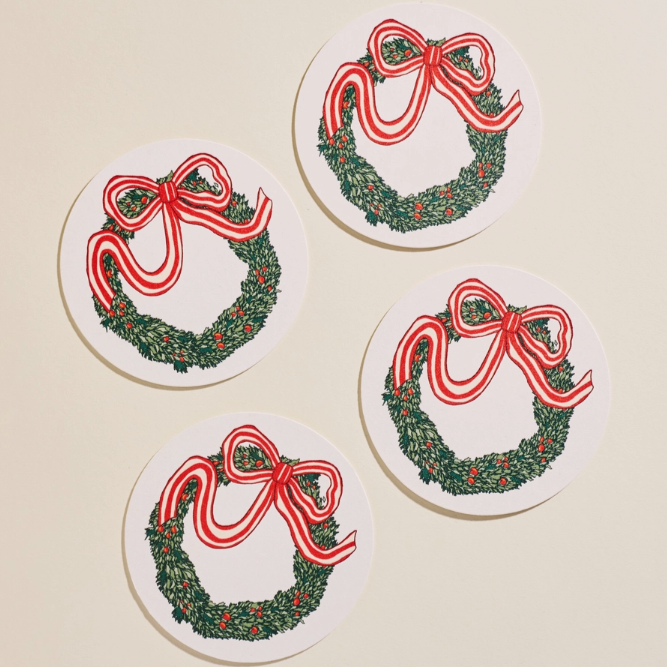 Christmas Wreath Coasters