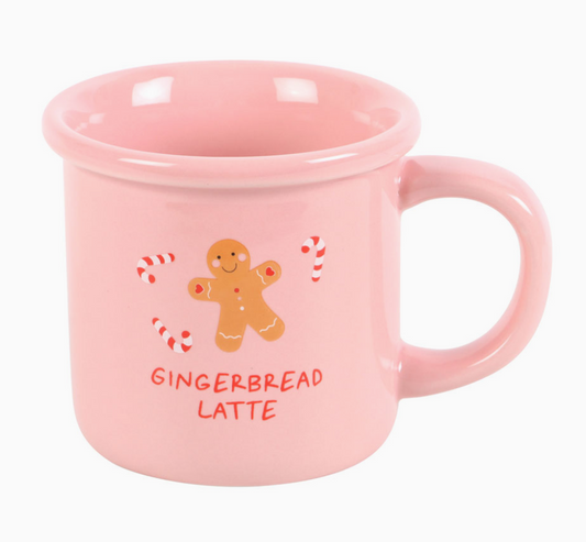 Pink Gingerbread Latte Christmas Mug