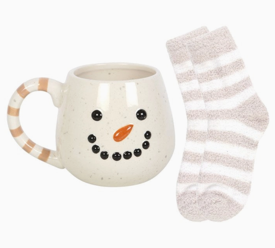 Snowman Christmas Mug and Socks Set