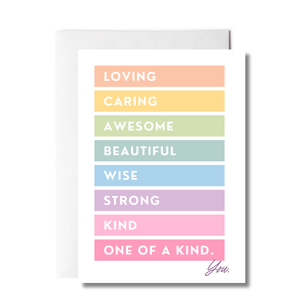 Rainbow Pastel You Card