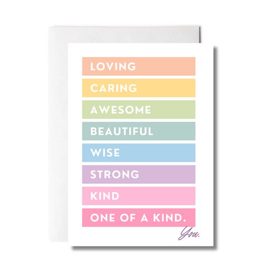 Rainbow Pastel You Card