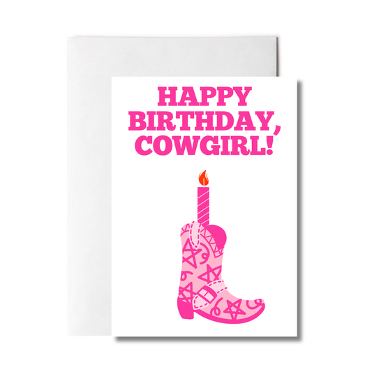 Cowgirl Birthday Card