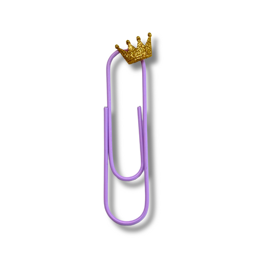 Purple Princess Paper Clip Bookmark