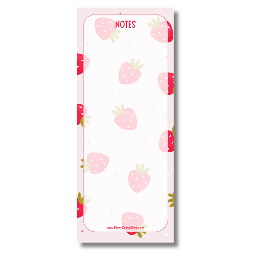 Strawberry Sweetheart Tall Notepad