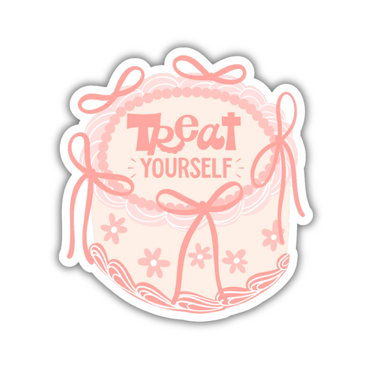 Treat Yourself Cake Sticker