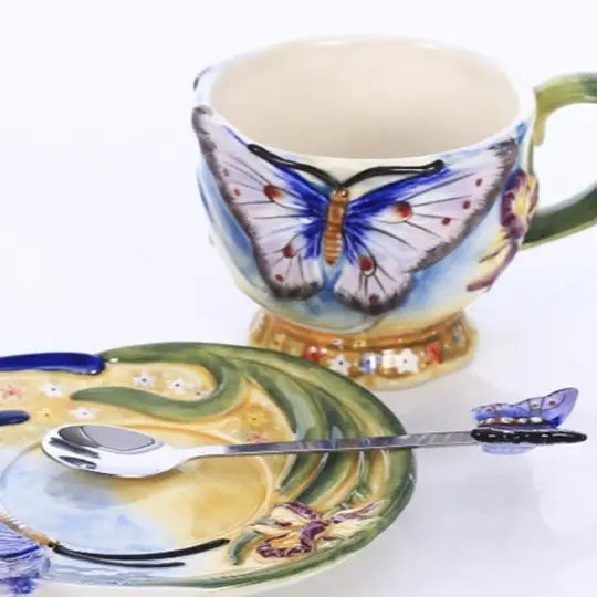 Butterfly Mug & Plate