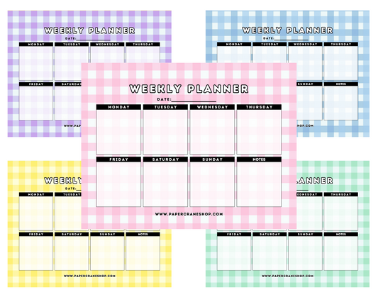 Gingham Weekly Planner