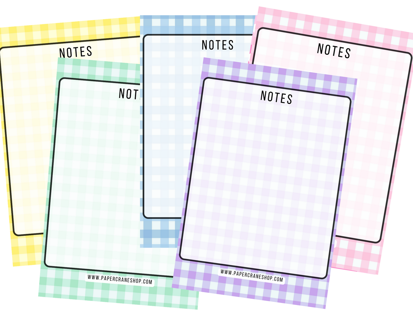 Gingham Notepads