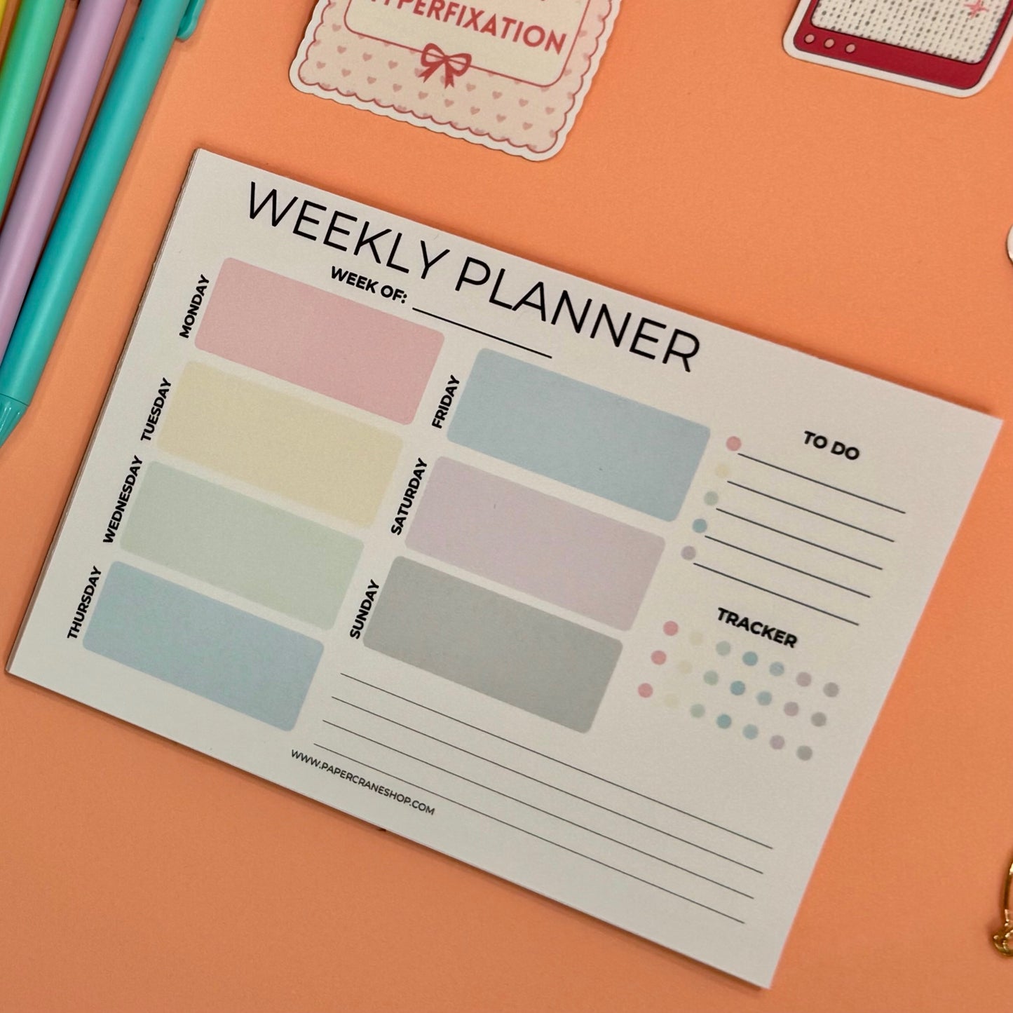 Pastel Weekly Planner