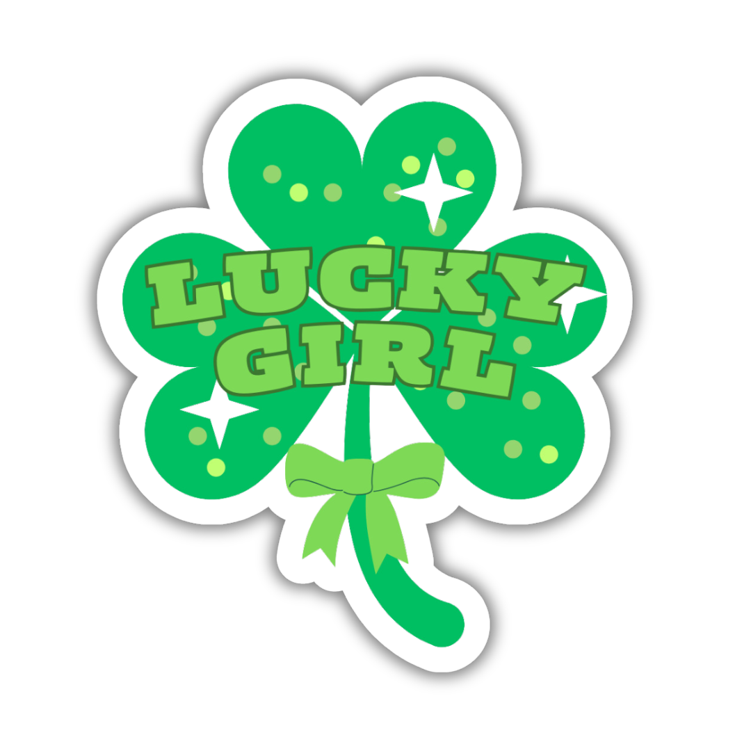 Lucky Girl Sparkle Sticker