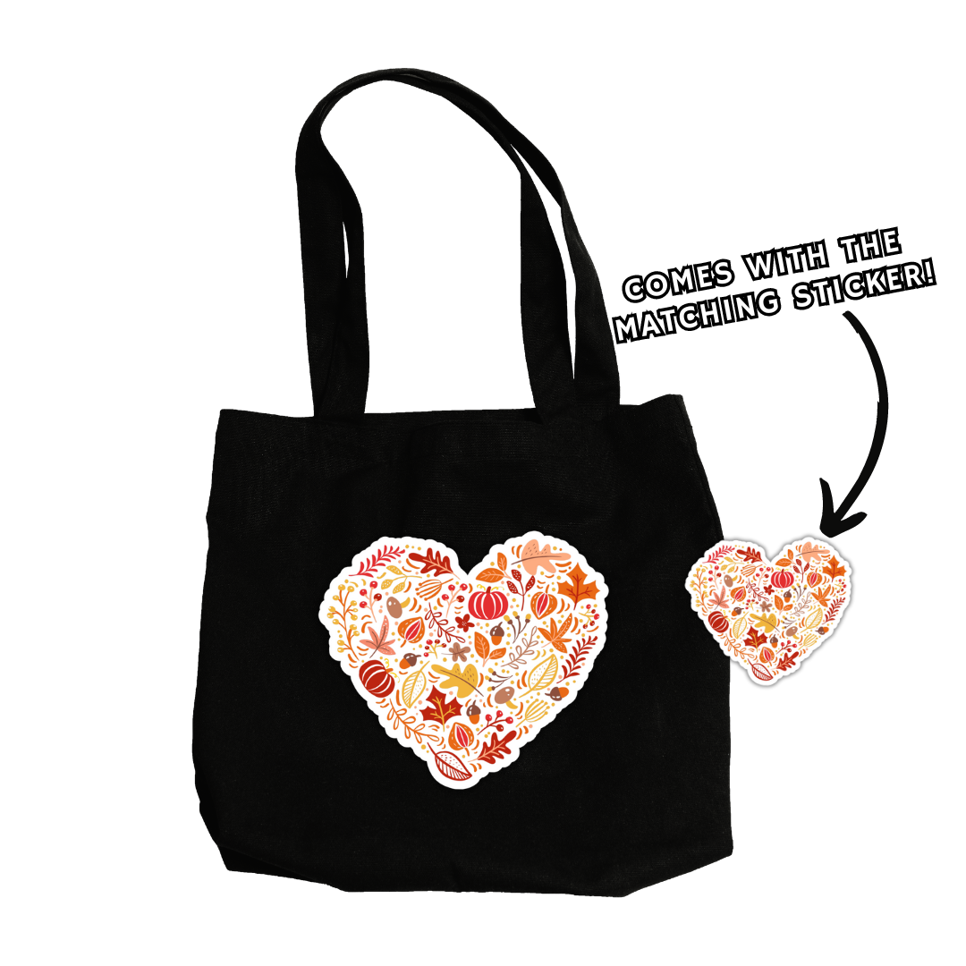 Autumn Breeze Heart Tote